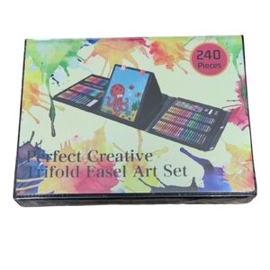 NIB 240-Piece Creative Trifold Easel Art Set - Never Used